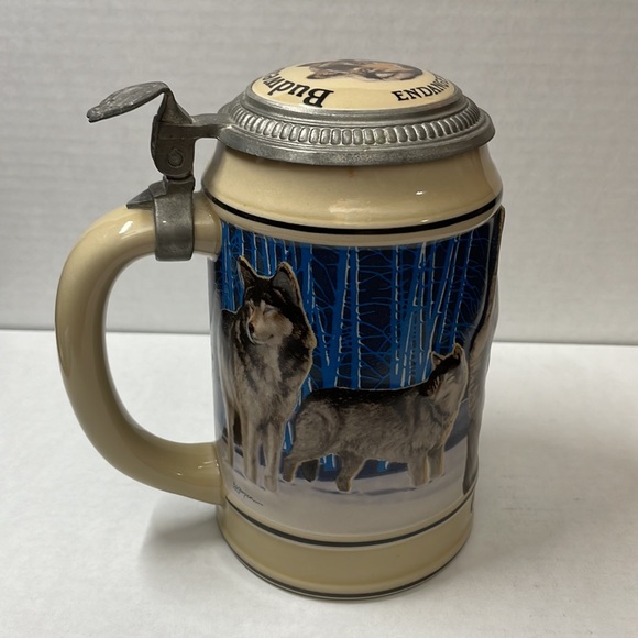Budweiser Limited Edition Endangered Species Beer Stein - Gray Wolf - Picture 4 of 7